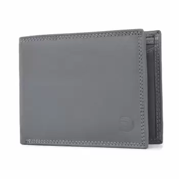 Portofel barbati Delis, Ilias PT1166, piele naturala, Gri imagine