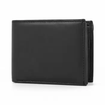 Portofel barbati Denis PT955, piele naturala, Negru imagine