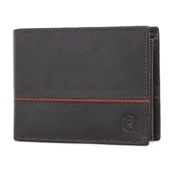 Portofel barbati Ronno, Frederic PT1468, piele naturala, Negru - Maro imagine