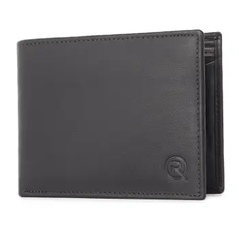 Portofel barbati Ronno, Narcis PT1470, piele naturala, Negru-Maro imagine