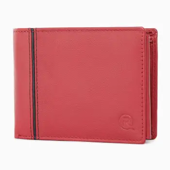 Portofel barbati Ronno, Traian PT1448, piele naturala, Rosu imagine
