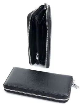 Portofel dama, 19600, piele naturala, Negru imagine