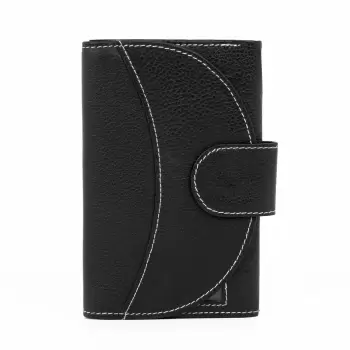 Portofel dama Anemona PT1111, piele naturala, Negru imagine