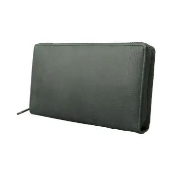 Portofel dama, Calyssa PT1399, piele naturala, Verde imagine