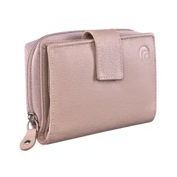 Portofel dama Delis, Annelisse PT1219, piele naturala, Crem imagine