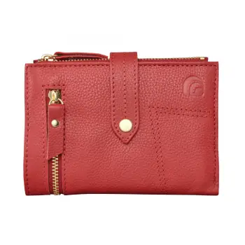 Portofel dama Delis, Leandra PT1235, piele naturala, Rosu imagine