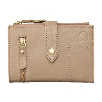 Portofel dama Delis, Leandra PT1236, piele naturala, Crem imagine