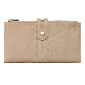 Portofel dama Delis, Milada PT1227, piele naturala, Crem imagine