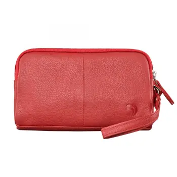 Portofel dama Delis, Naiara PT1229, piele naturala, Rosu imagine