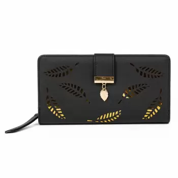 Portofel dama, Fleur PT1021, Negru imagine