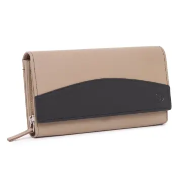 Portofel dama Marquise, Bluma PT1502, piele naturala, Crem/Negru imagine