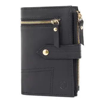 Portofel dama Marquise, Leandra PT1498, piele naturala, Negru imagine