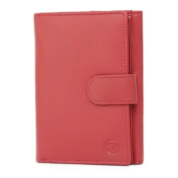 Portofel dama Marquise, Perseida PT1455, piele naturala, Rosu imagine