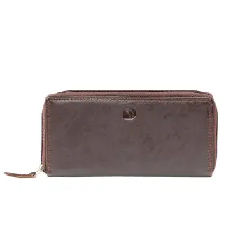 Portofel dama, Naia PT1353, piele naturala, Maro inchis imagine