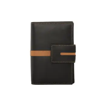 Portofel dama, Neira PT1400, piele naturala, Negru/Maro imagine