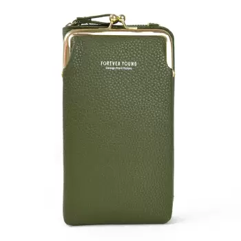 Portofel tip geanta, Angela PT520, model verde imagine