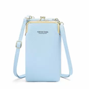 Portofel tip geanta, Angela PT825, albastru imagine