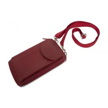 Portofel tip geanta, Gala PT1114, piele naturala, Rosu imagine