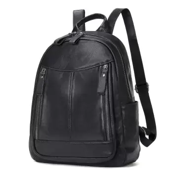 Rucsac dama, Priscila GT2070, piele naturala, Negru imagine