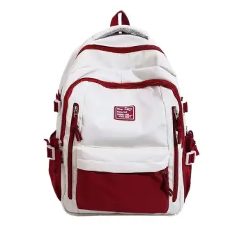 Rucsac dama, Renaya GT3712, Rosu/Alb imagine