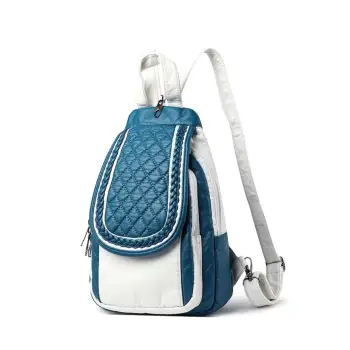 Rucsac dama, Rilena GT3632, Albastru/Alb imagine