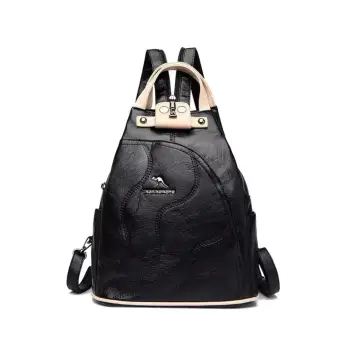 Rucsac dama, Viella GT3592, Negru/Crem imagine