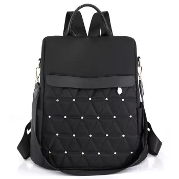 Rucsac de dama, Cleodora GT2615, antifurt, Negru imagine