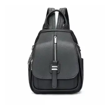 Rucsac de dama, Soraya GT2739, piele naturala, Negru imagine