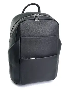Rucsac pentru barbati, 230425, piele naturala, Negru imagine