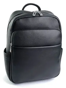 Rucsac pentru barbati, 230719, piele naturala, Negru imagine