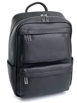 Rucsac pentru barbati, 23131, piele naturala, Negru imagine