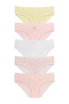 Set 5 perechi de chiloti din bumbac, pentru dama, 53500, Multicolor imagine