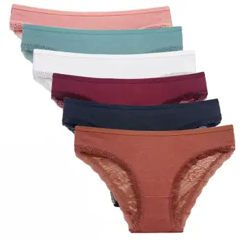 Set 6 perechi de chiloti pentru dama, CH065, Multicolor imagine