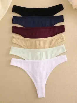 Set 6 perechi de chiloti pentru dama, CH078, Multicolor imagine