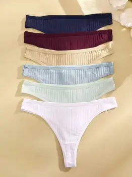 Set 6 perechi de chiloti pentru dama, CH079, Multicolor imagine