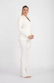 Pantaloni evazati albi imagine