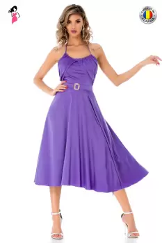 Rochie Bby clos mov cu lungimea midi imagine