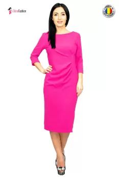 Rochie casual-office roz imagine