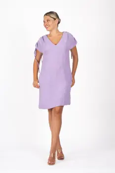 Rochie casual vascoza cu maneci reglabile imagine