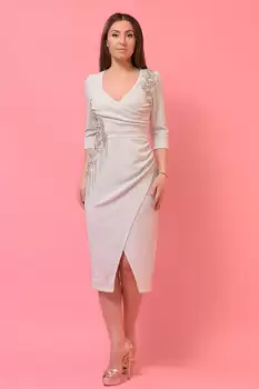 Rochie de ocazie conica cu aspect petrecut imagine