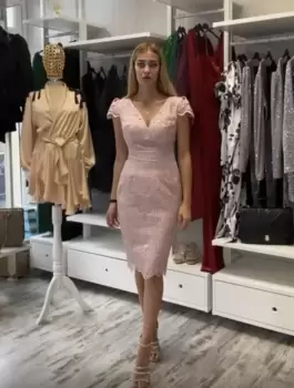 Rochie de ocazie conica din broderie imagine