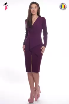 Rochie de ocazie midi mov imagine