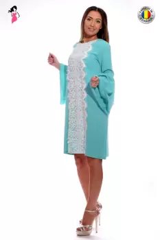 Rochie eleganta cu croi lejer si maneci clopot imagine