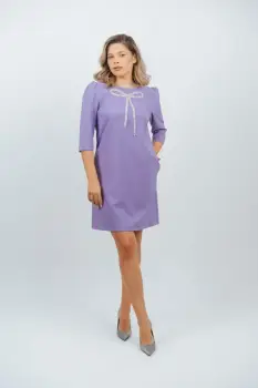 Rochie eleganta cu detalii pretioase in forma de funda la bust imagine