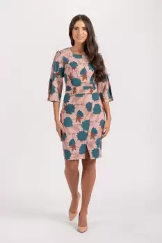 Rochie eleganta cu imprimeu floral colorat imagine