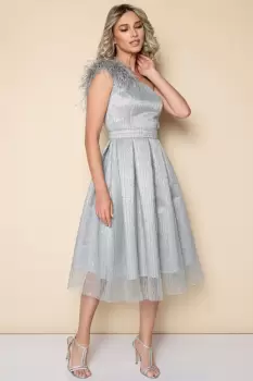 Rochie eleganta din tull cu sclipici imagine