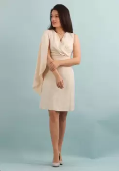 Rochie eleganta ivoire cu o maneca ampla imagine