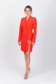 Rochie eleganta tip sacou cu detalii pretioase la baza imagine