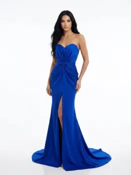 Rochie lunga din tafta cu bustul tip corset imagine