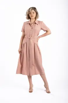 Rochie tip camasa din vascoza imagine